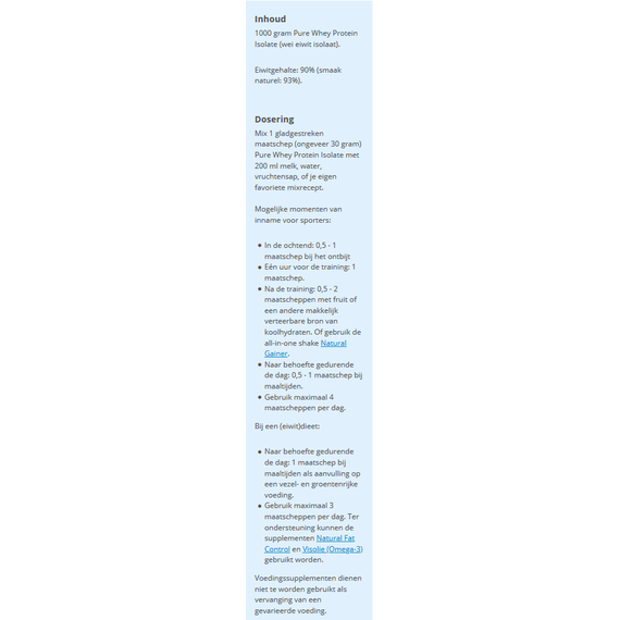 Whey Protein Isolate 2kg vanilla flavour | Power Supplements