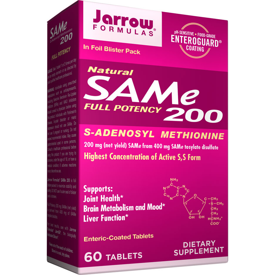 SAM-e 200mg 60 tablets S-adenosylmethionine | Jarrow Formulas